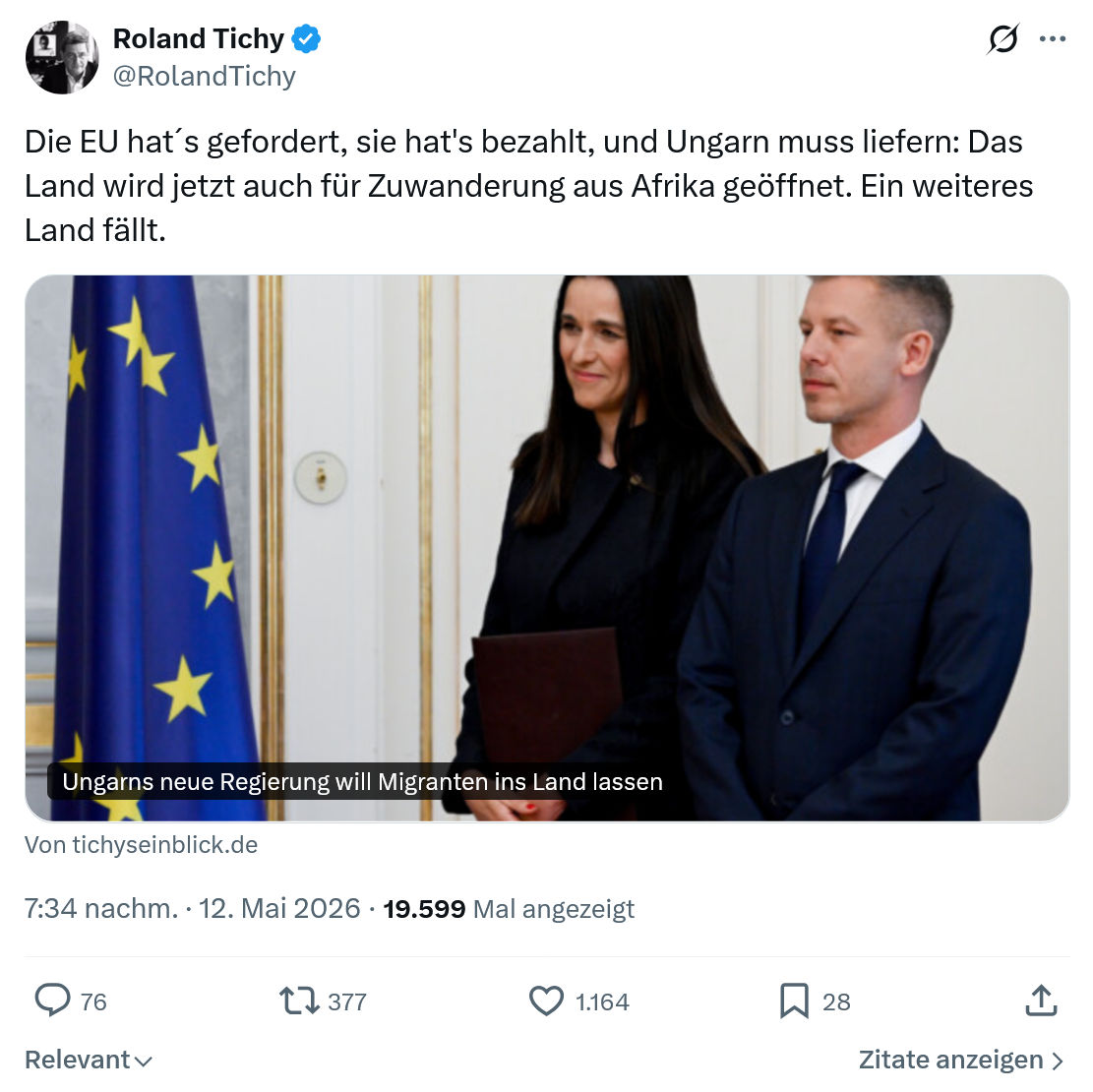 Roland Tichy: Die EU hat´s gefordert…