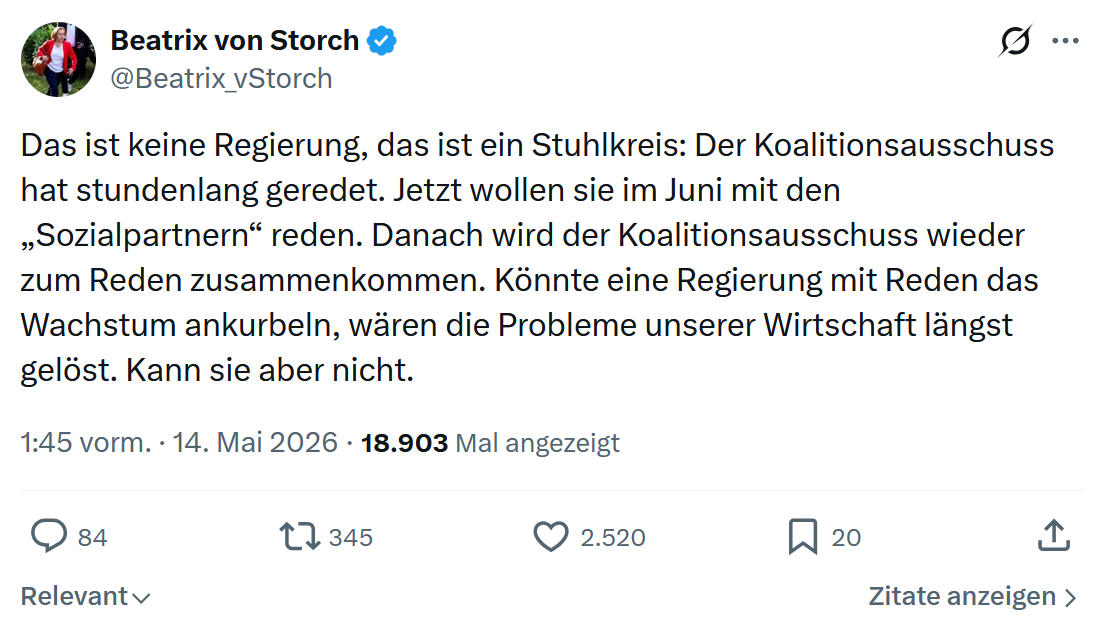 Beatrix von Storch: Das ist keine Regierung…