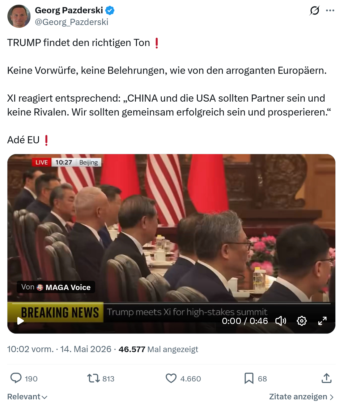 Georg Pazderski: TRUMP findet den richtigen Ton…