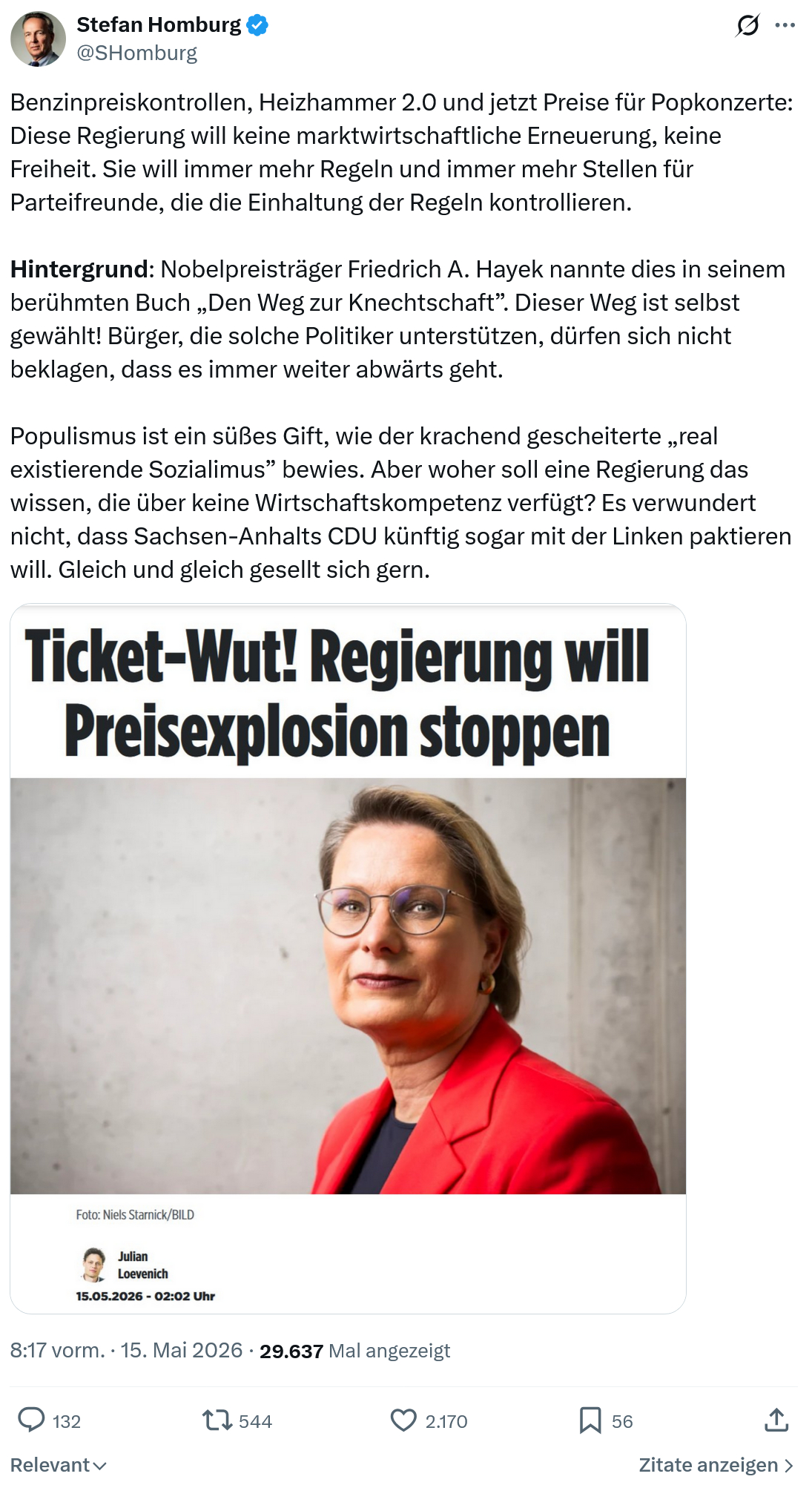 Stefan Homburg: Benzinpreiskontrollen, Heizhammer 2.0 und jetzt Preise…