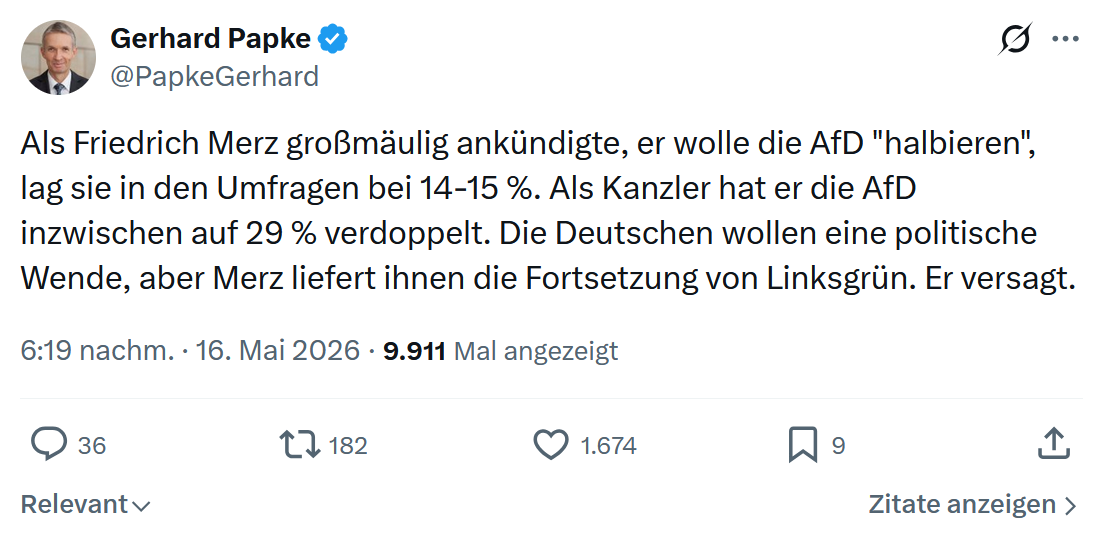 Gerhard Papke: Als Friedrich Merz großmäulig ankündigte…