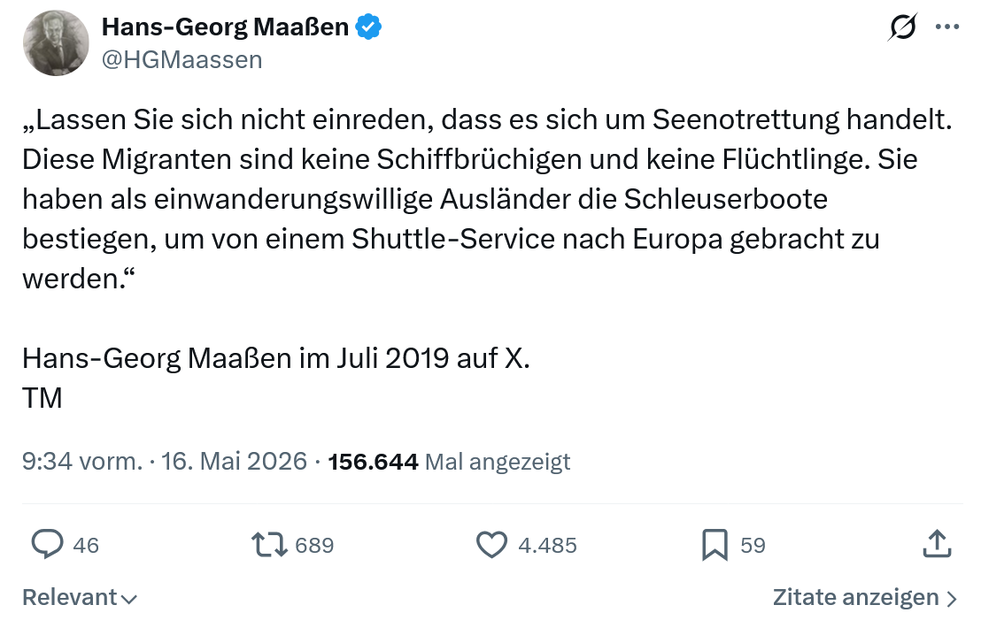 Hans-Georg Maaßen: Lassen Sie sich nicht einreden…