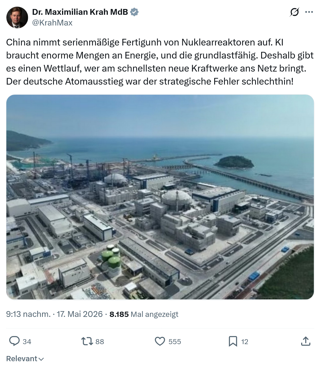 Maximilian Krah: China nimmt serienmäßige Fertigunh…