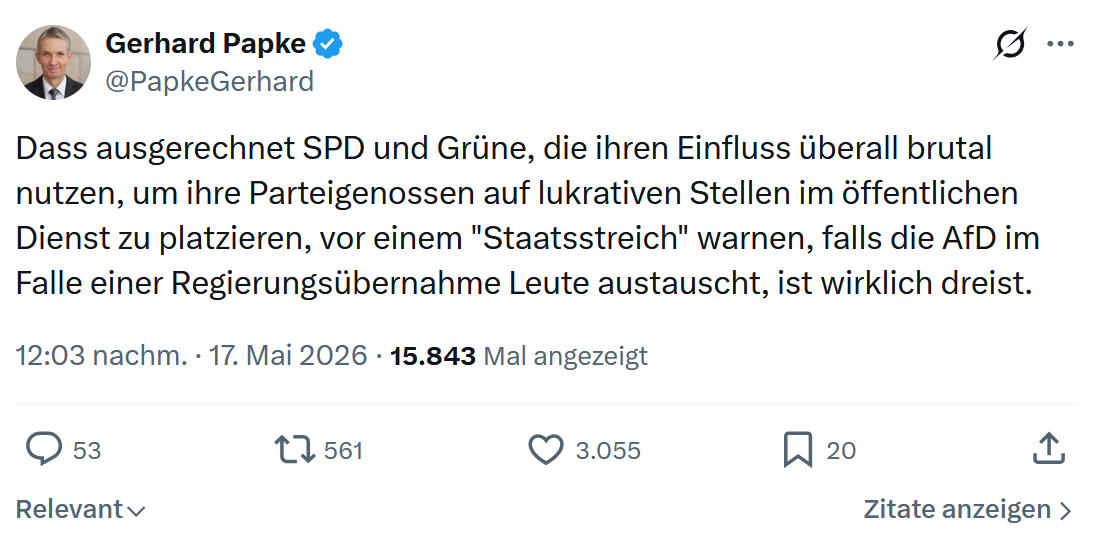 Gerhard Papke: Dass ausgerechnet SPD und Grüne…