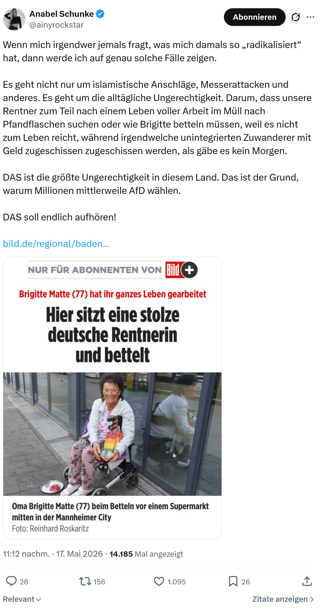 Anabel Schunke: Wenn mich irgendwer jemals fragt…