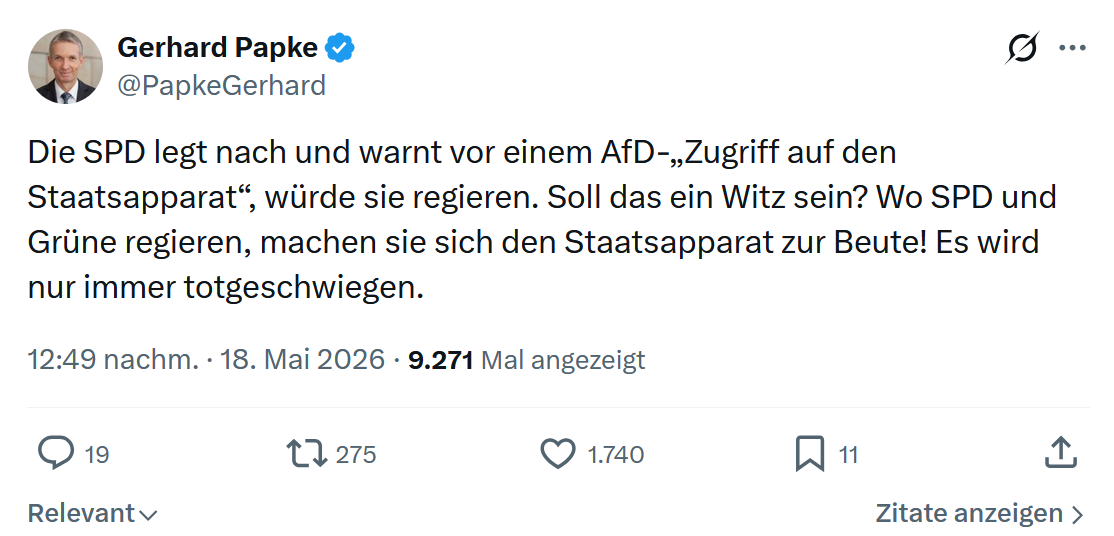 Gerhard Papke: Die SPD legt nach und warnt…