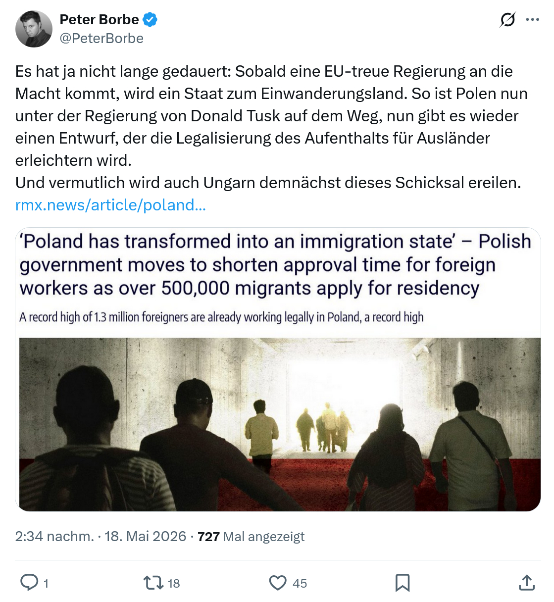 Peter Borbe: Es hat ja nicht lange gedauert…