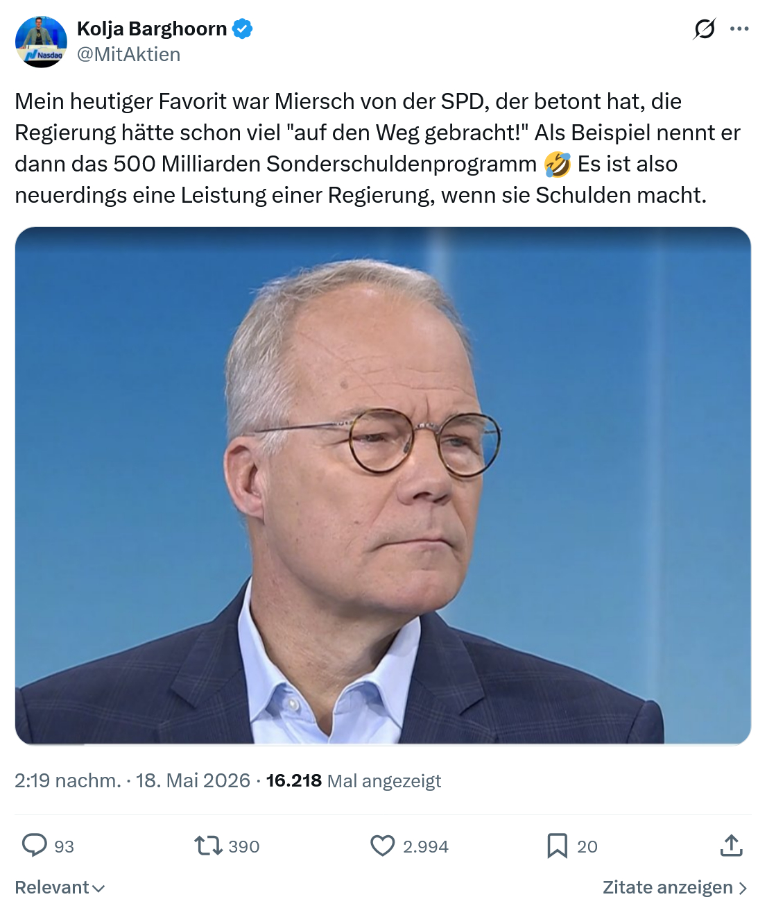Kolja Barghoorn: Mein heutiger Favorit war Miersch…