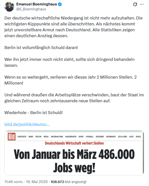 Emanuel Boeminghaus: Der deutsche wirtschaftliche Niedergang…