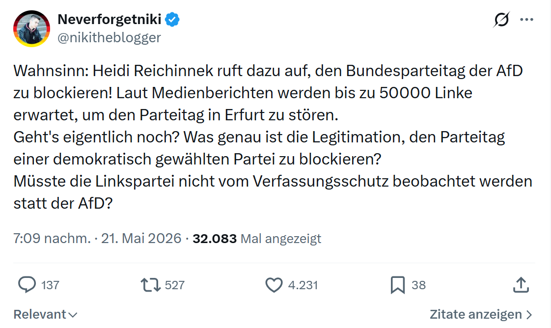 Neverforgetniki: Wahnsinn Heidi Reichinnek ruft dazu...