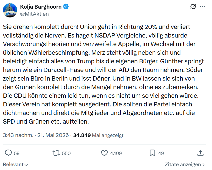 Kolja Barghoorn: Sie drehen komplett durch...