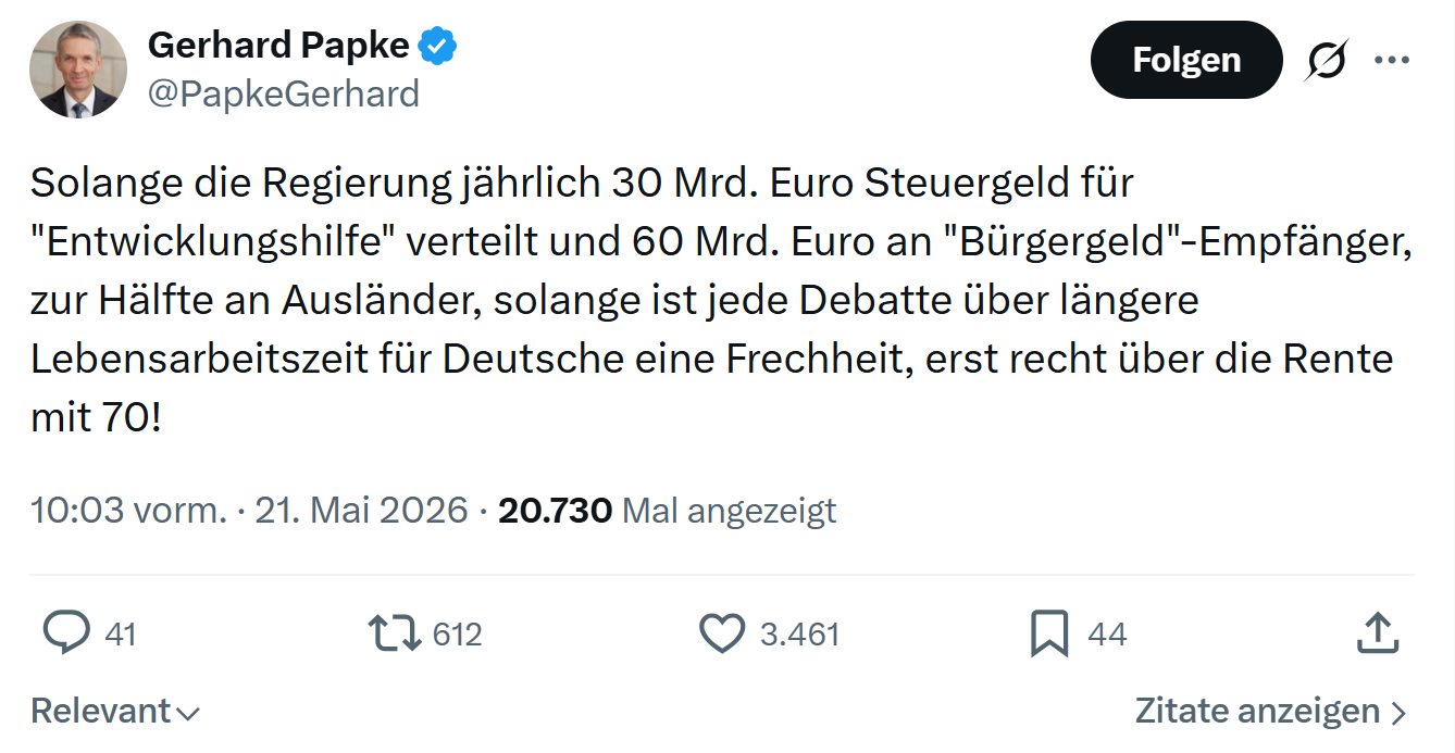 Gerhard Papke: Solange die Regierung jährlich 30 Mrd...