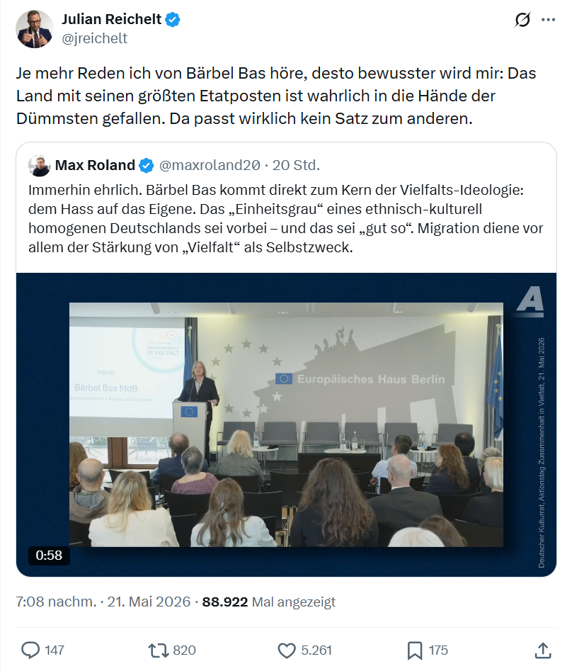 Julian Reichelt: Je mehr Reden ich von...