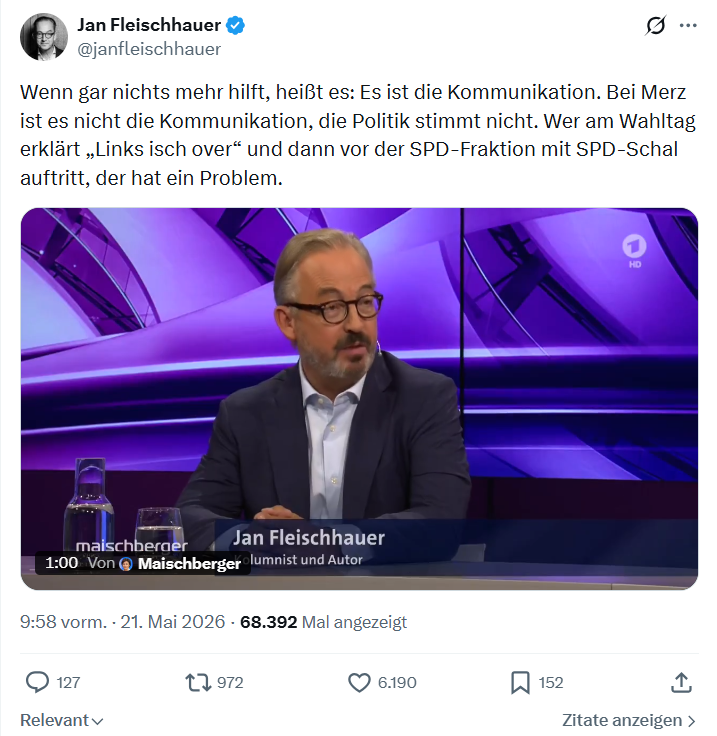 Jan Fleischhauer: Wenn gar nichts mehr hilft...