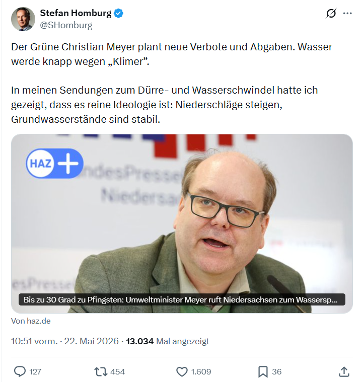 Stefan Homburg: Der Grüne Christian Meyer plant...