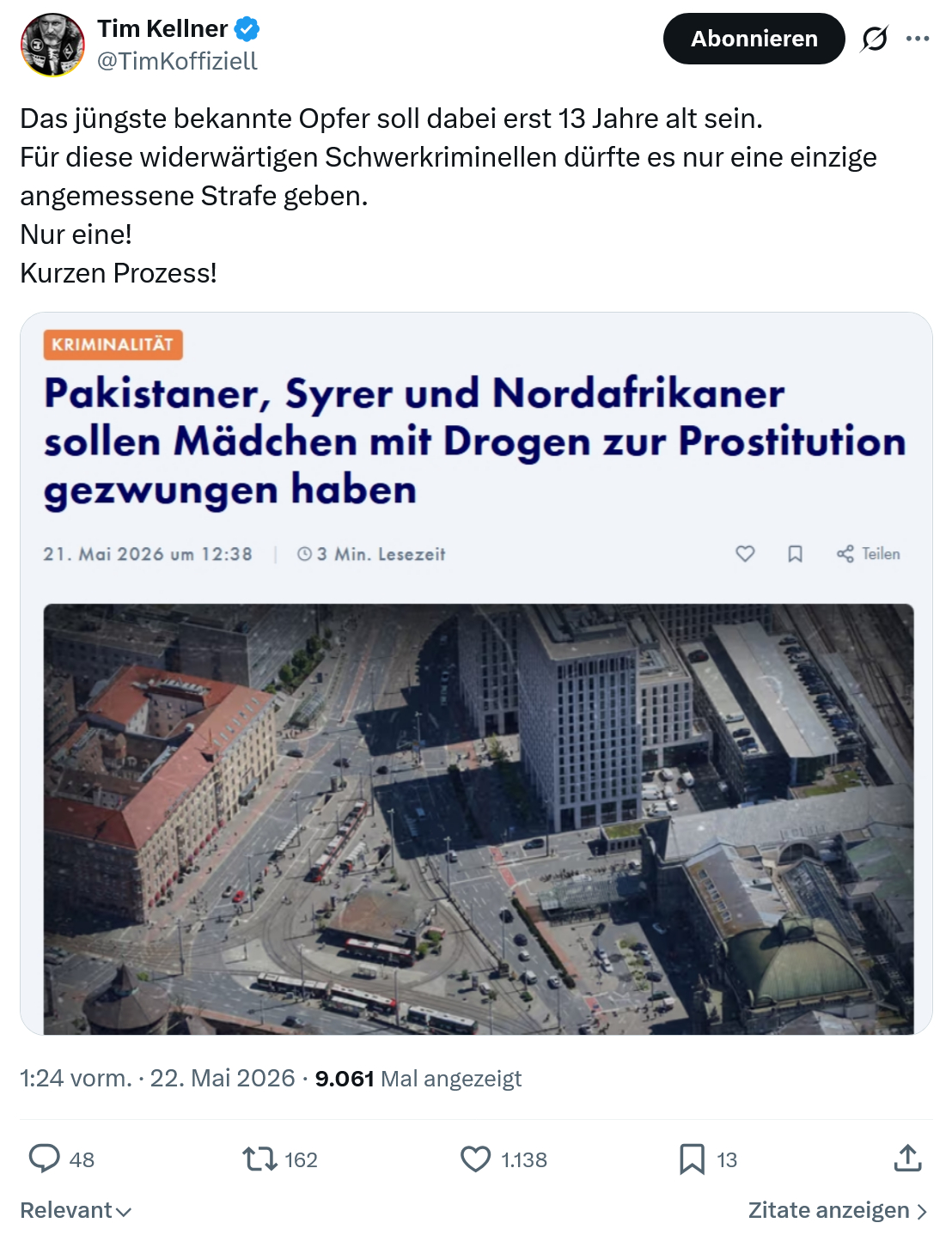 Tim Kellner: Das jüngste bekannte Opfer…