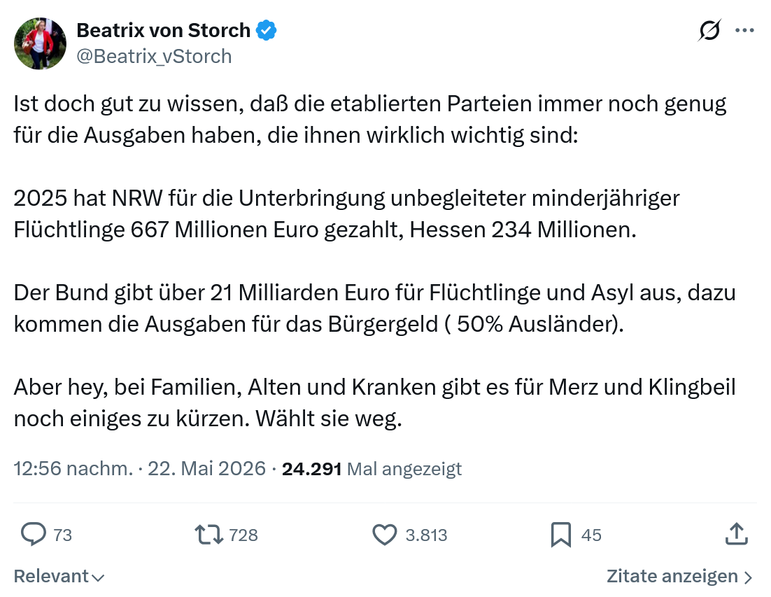 Beatrix von Storch: Ist doch gut zu wissen…