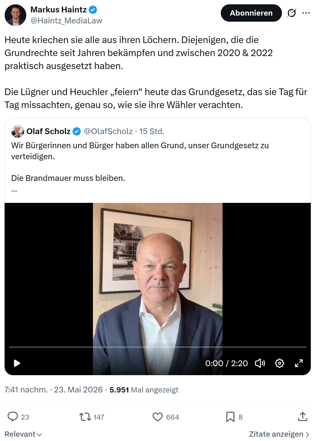 Markus Haintz: Heute kriechen sie alle…