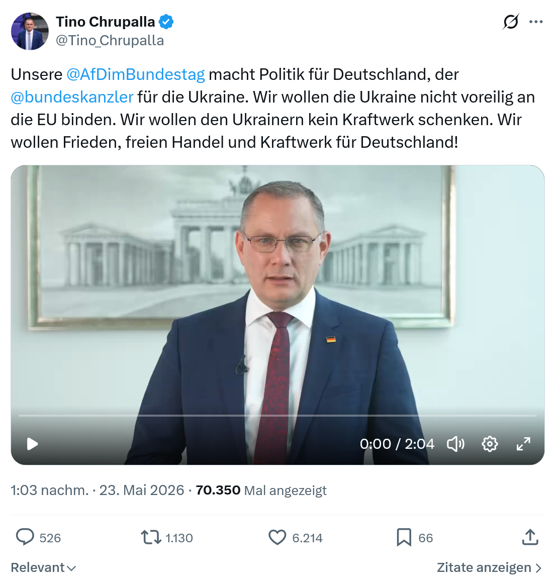 Tino Chrupalla: Unsere @AfDimBundestag  macht Politik…