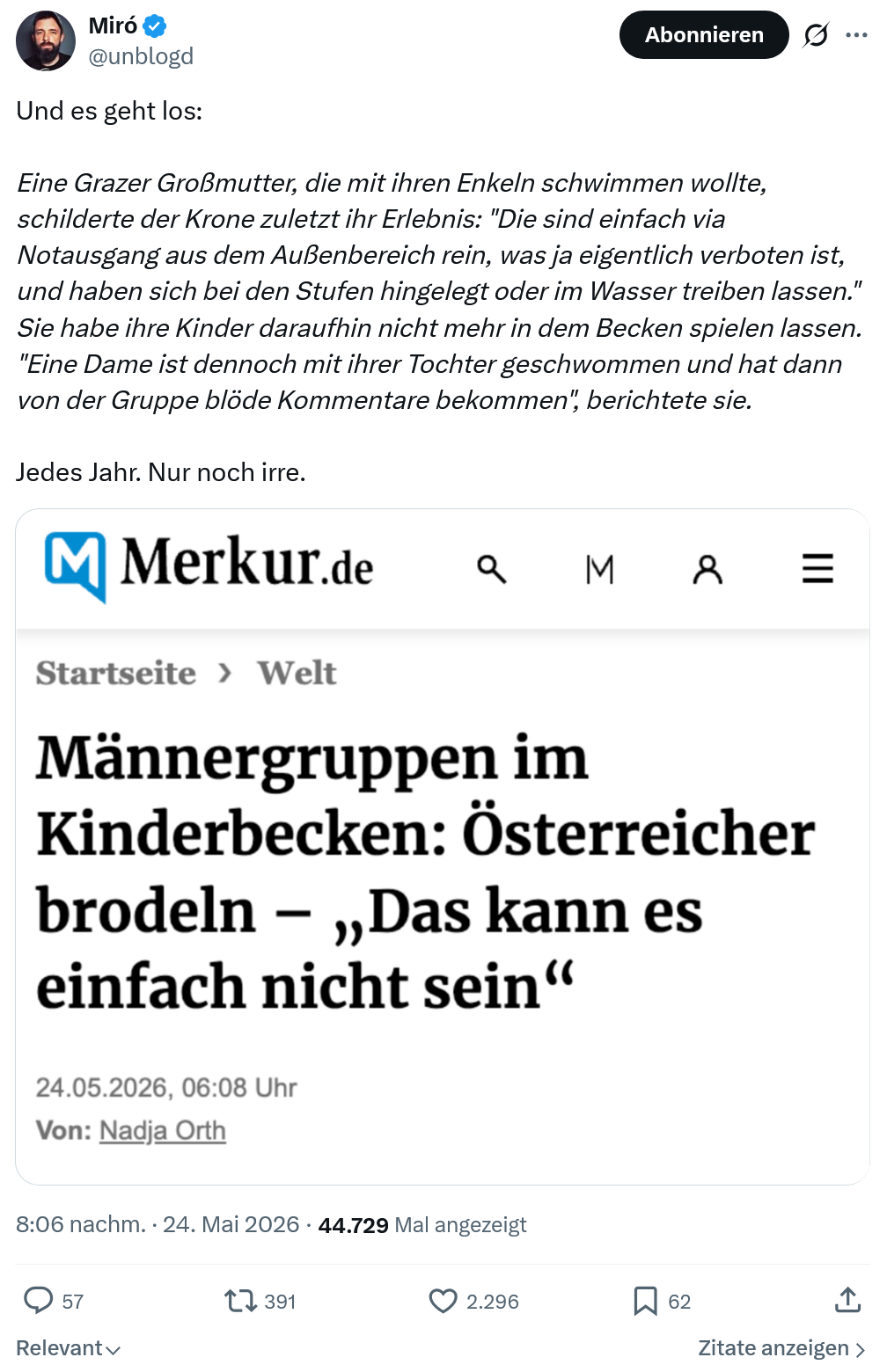Miro Wolsfeld: Und es geht los…