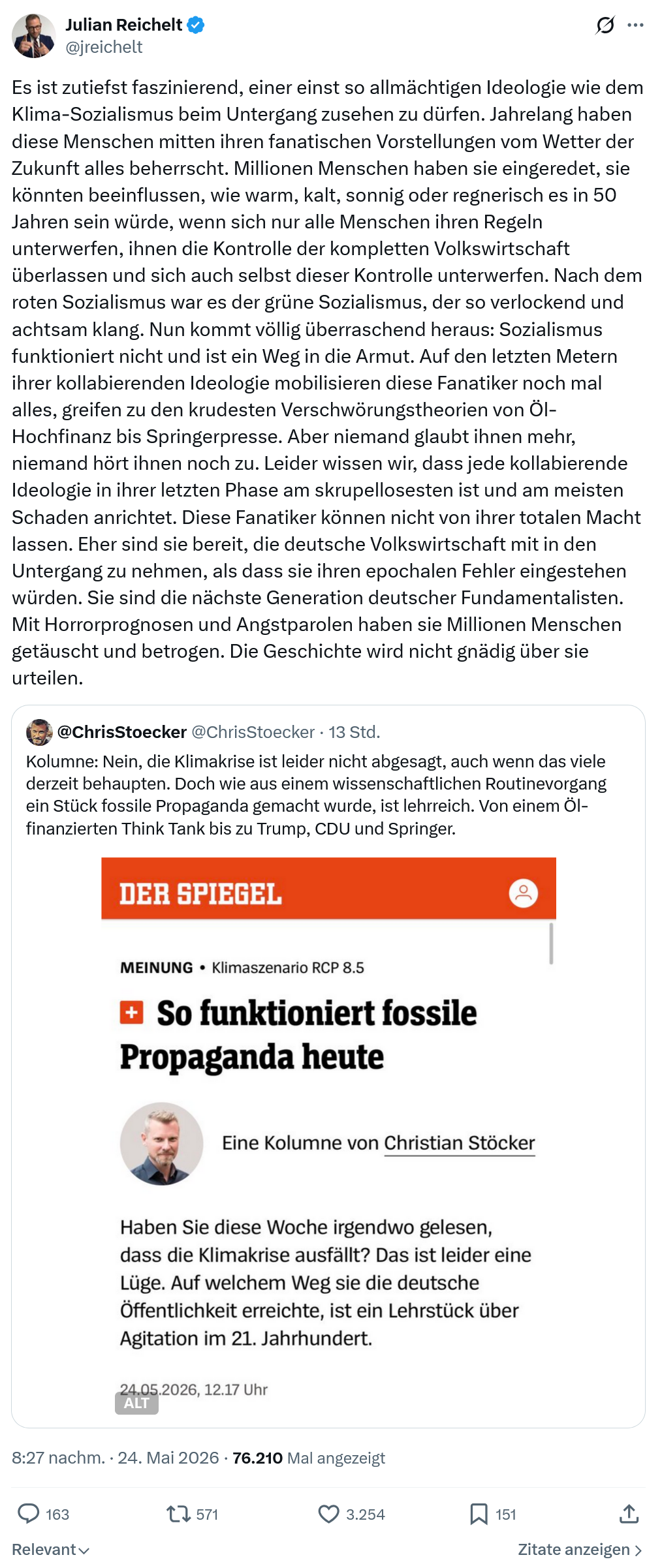 Julian Reichelt: Es ist zutiefst faszinierend…