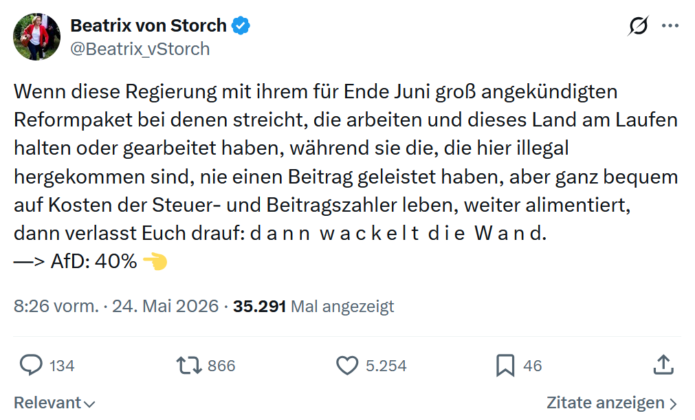 Beatrix von Storch: Wenn diese Regierung mit ihrem…