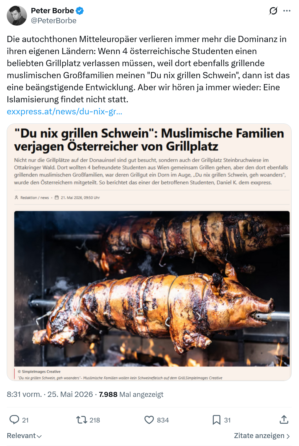Peter Borbe: Die autochthonen Mitteleuropäer verlieren…