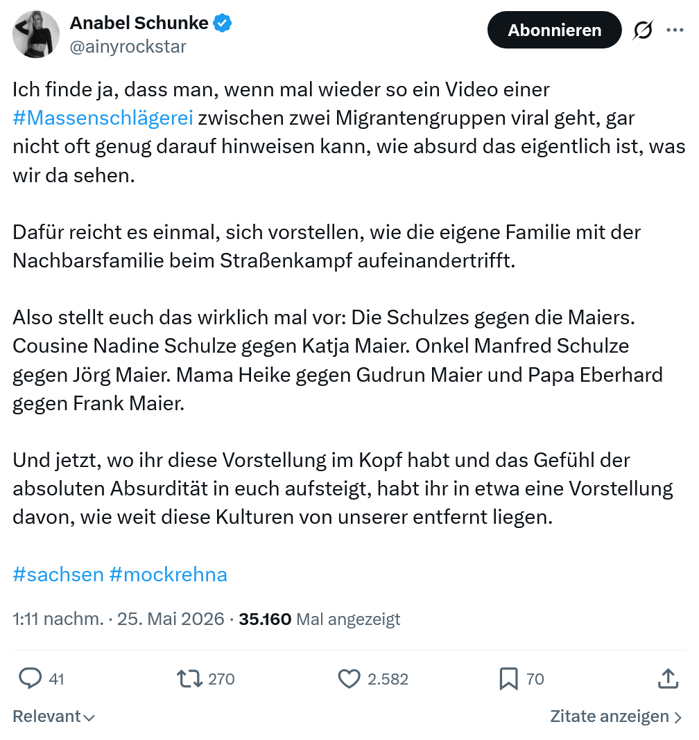 Anabel Schunke: Ich finde ja, dass man…
