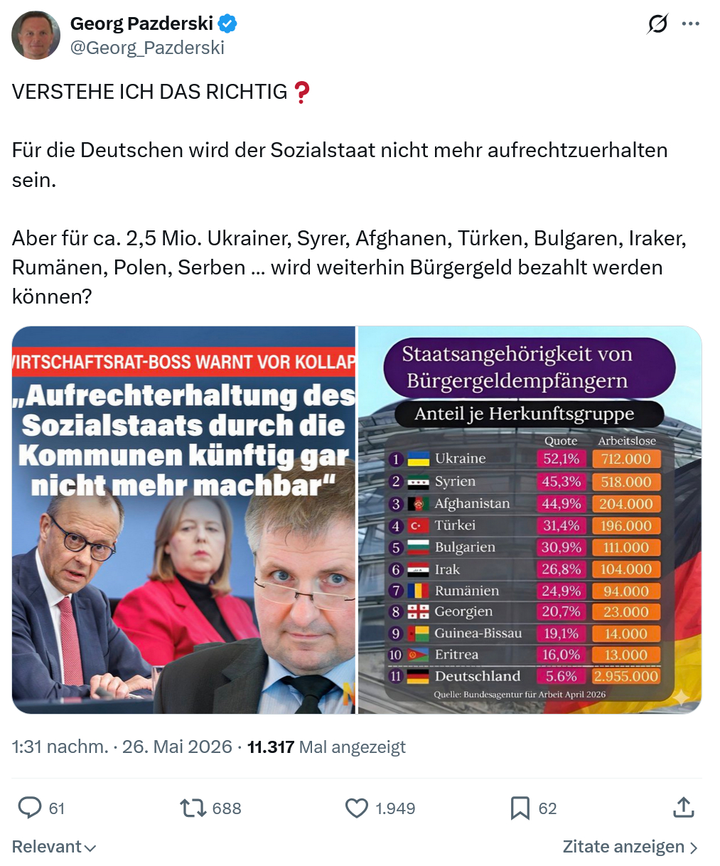Georg Pazderski: VERSTEHE ICH DAS RICHTIG…