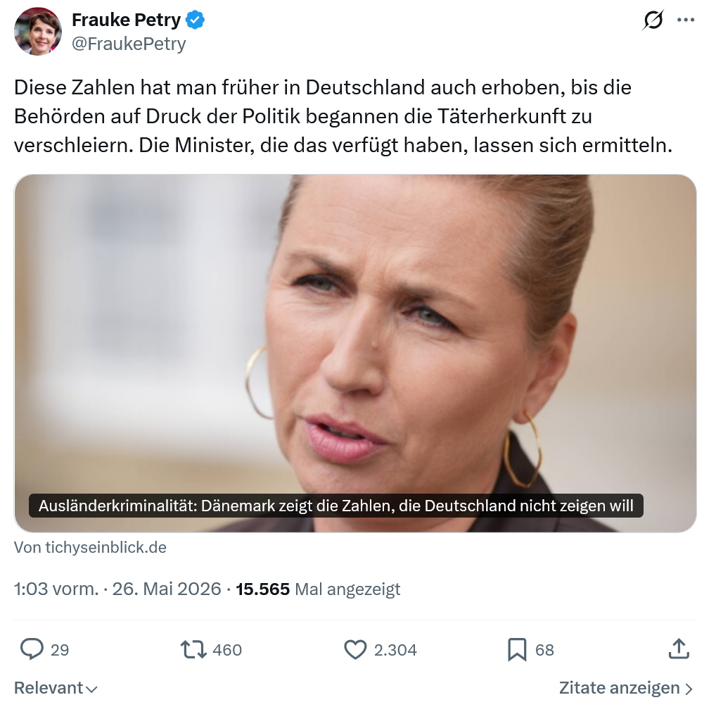 Frauke Petry: Diese Zahlen hat man früher in Deutschland…