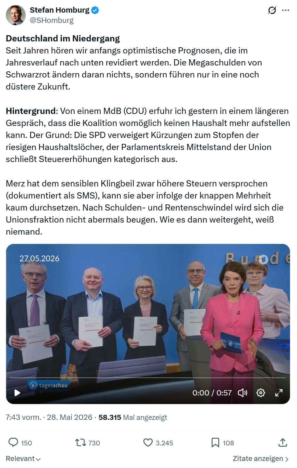 Stefan Homburg: Deutschland im Niedergang Seit Jahren...