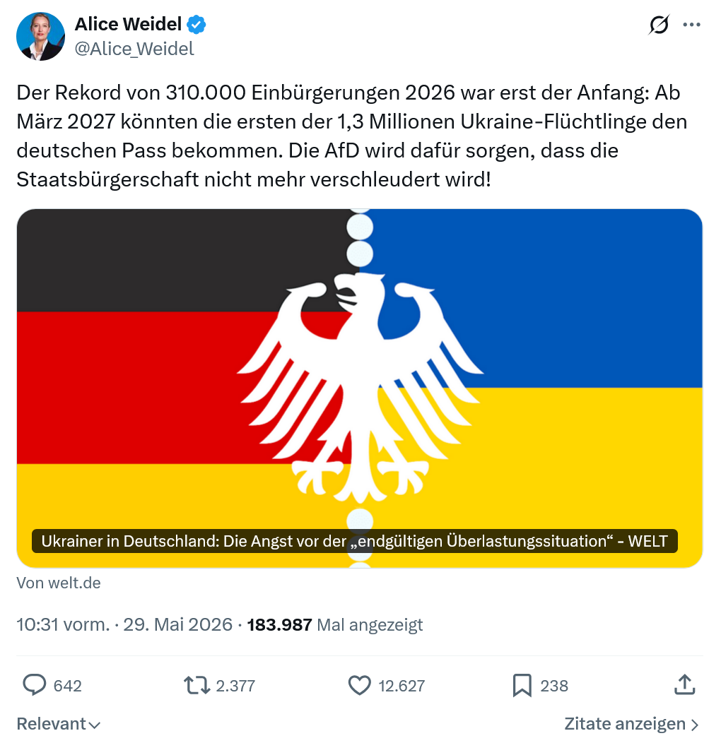 Alice Weidel: Der Rekord von 310.000…