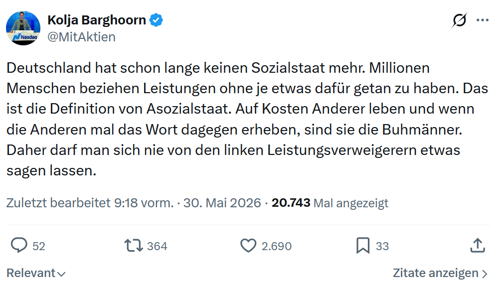 Kolja Barghoorn: Deutschland hat schon lange keinen…