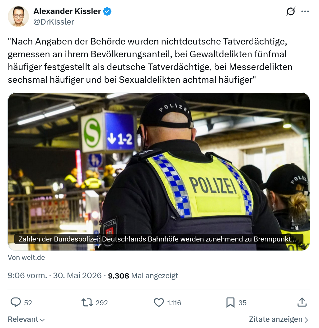 Alexander Kissler: Nach Angaben der Behörde wurden…
