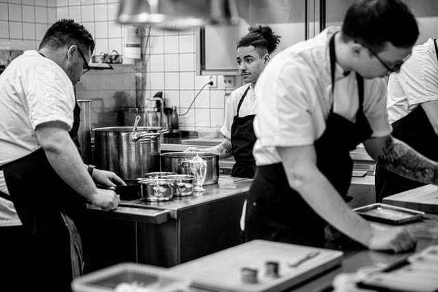 Vollmers Restaurant kitchen crew