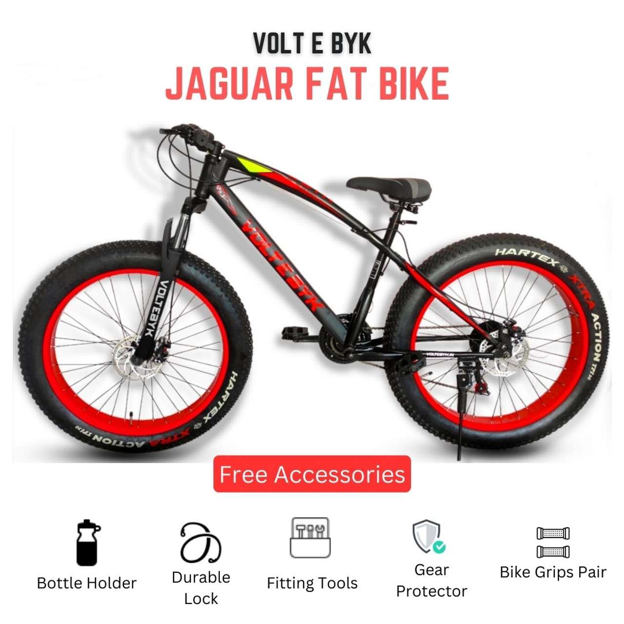 Product Image 3 of Jaguar Red Fat Bike - MTB from Voltebyk