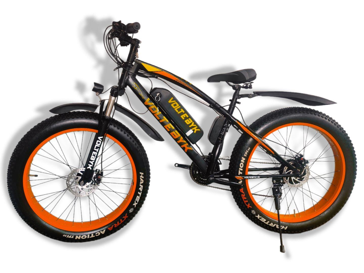 Turbo Electric Fatbike | Orange — electric cycle available in Kurnool
