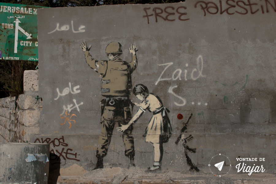 Israel - Graffiti Banksy em Jerusalem