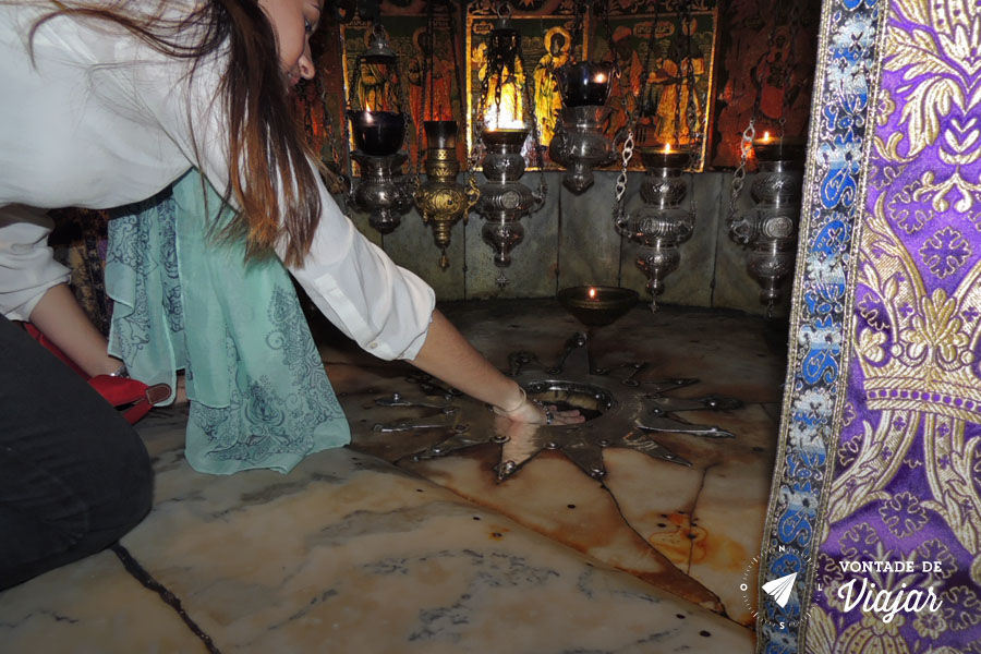 Israel - O local do nascimento de Jesus na Igreja da Natividade em Belem