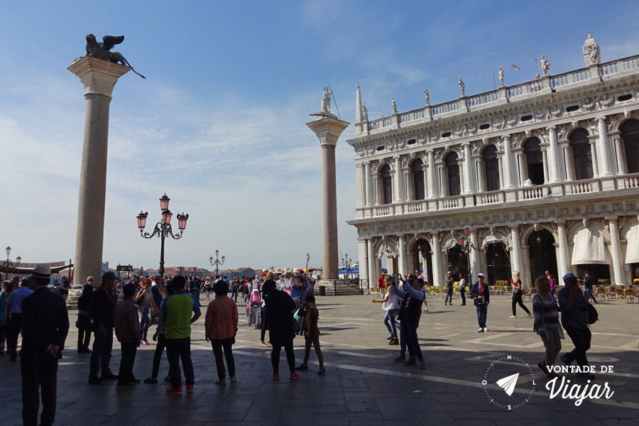 Italia - Colunas de Constantinopla na Piazza San Marco Veneza