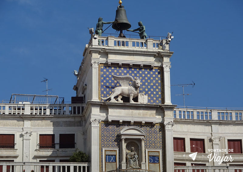 Italia - Torre do Relogio de Veneza Leao Alado