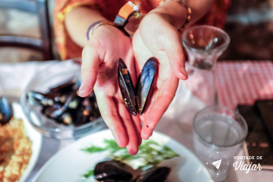 Viagem Croacia - comer mariscos em Zadar