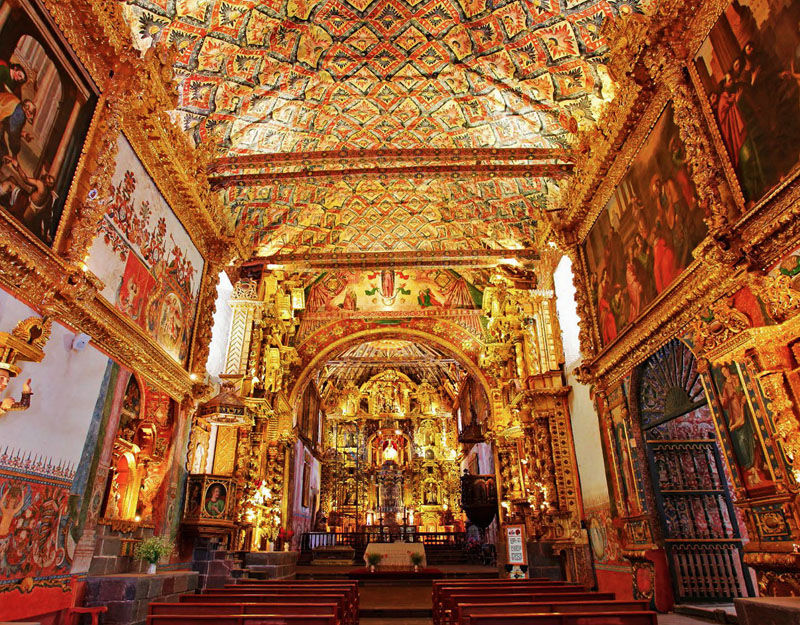 Vale Sul de Cusco Peru - Igreja San Pedro Andahuaylillas interior - Foto Divulgacao