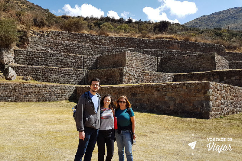 Ruínas incas no sitio arqueológico de Tipón