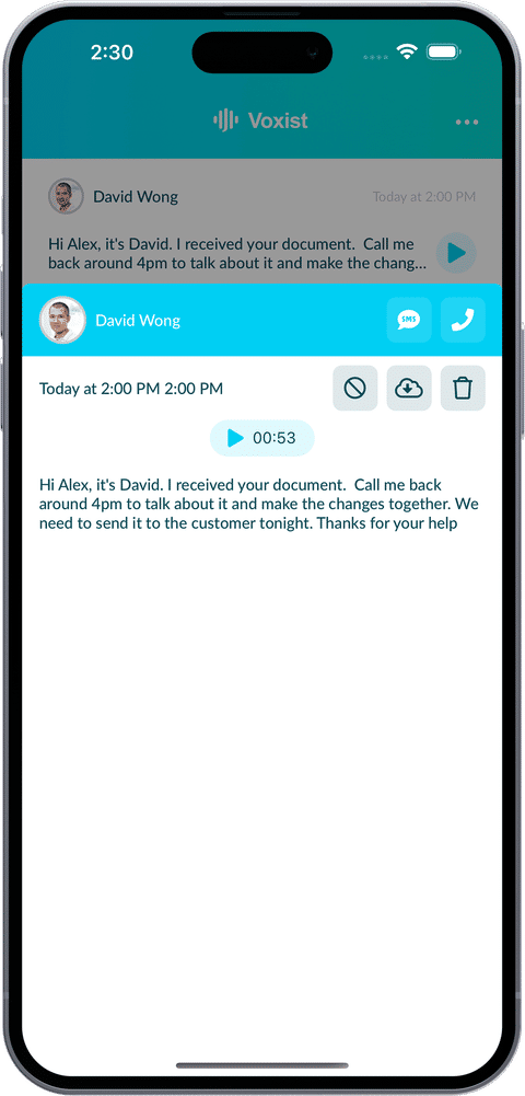Voxist app screenshot