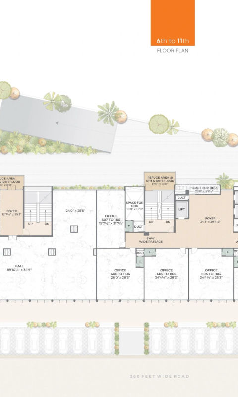 6TH TO 11TH FLOOR PLAN