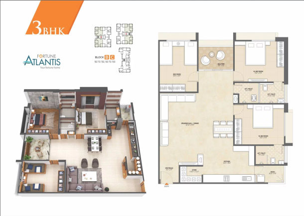 3BHK BLOCK BC TYPE 1