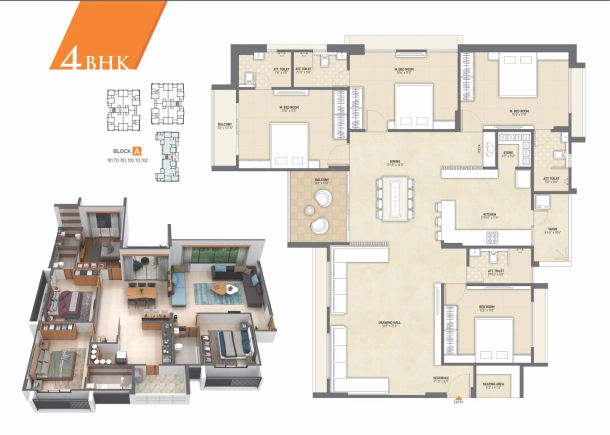4BHK BLOCK A