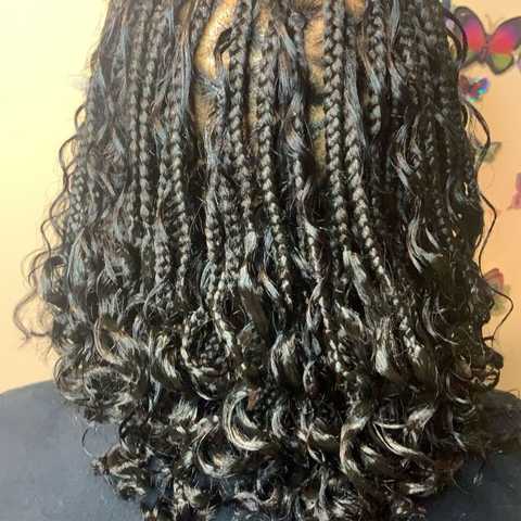 Boho knotless braids