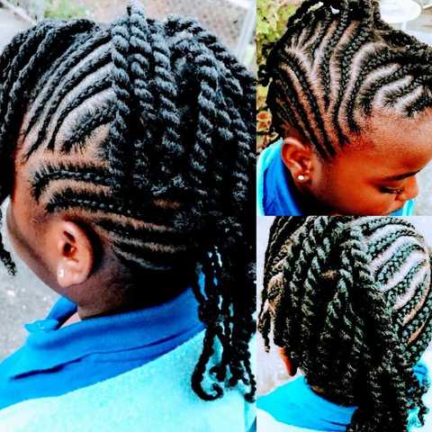 Natural hair braids service